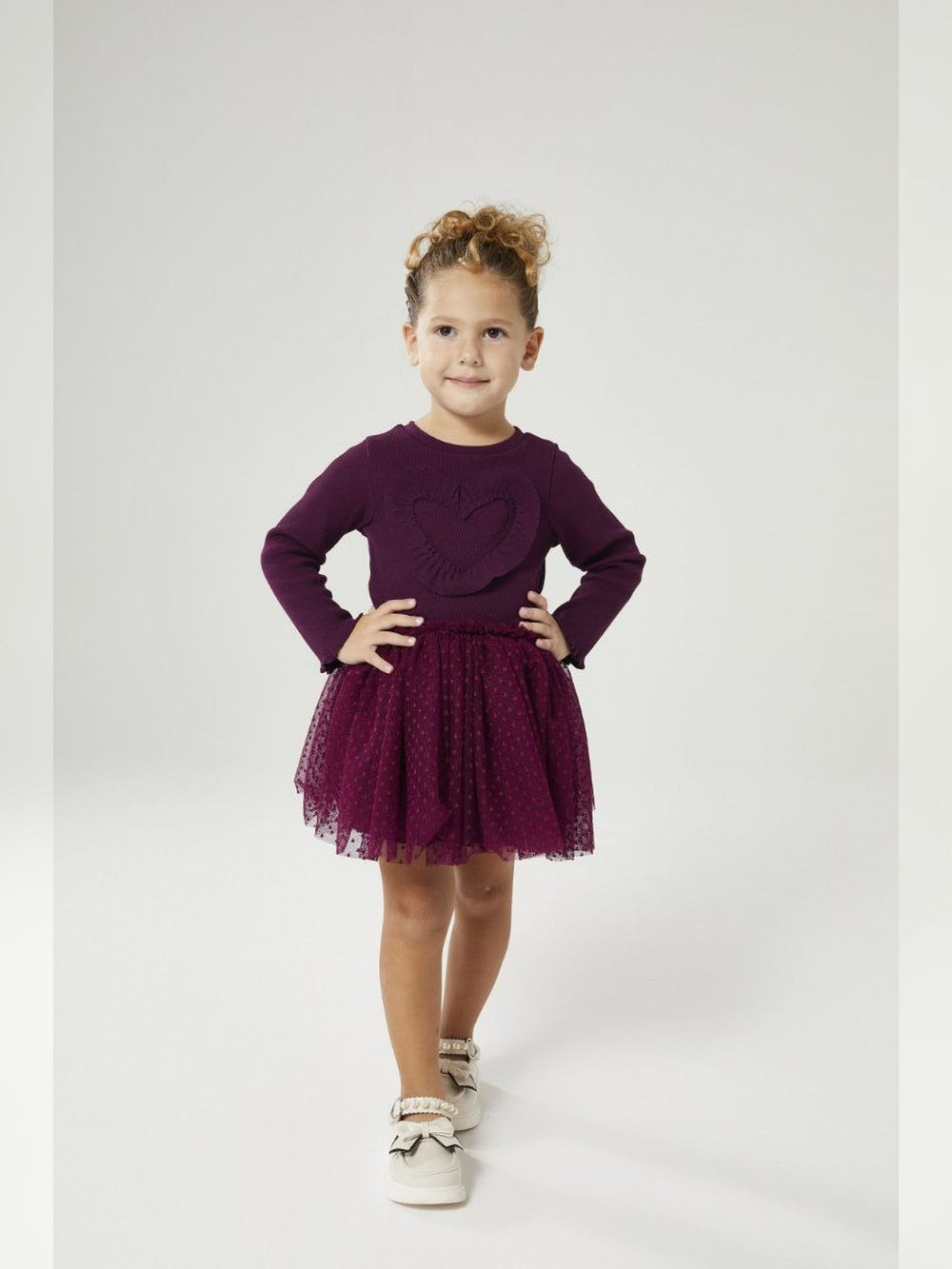 Burgundy Velvet and Tulle Set - Fabulla Fashion
