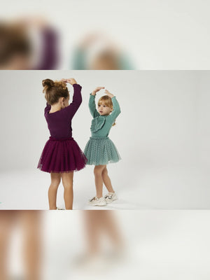 Burgundy Velvet and Tulle Set - Fabulla Fashion
