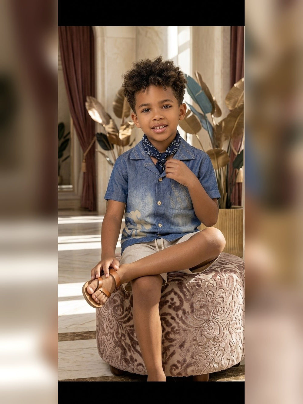 Denim Shirt and Chino Set - Fabulla Fashion
