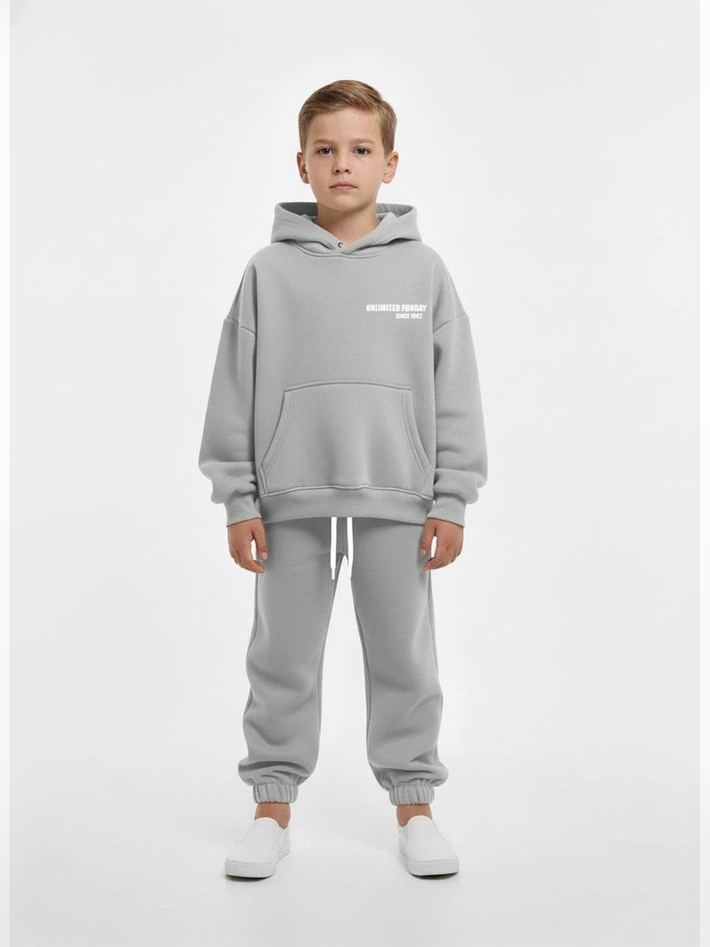 Grey Hoodie and Jogger Set - Fabulla Fashion