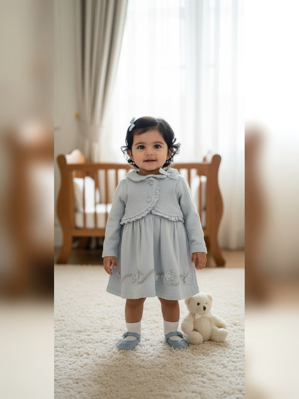 Grey Peter Pan Collar Dress - Fabulla Fashion