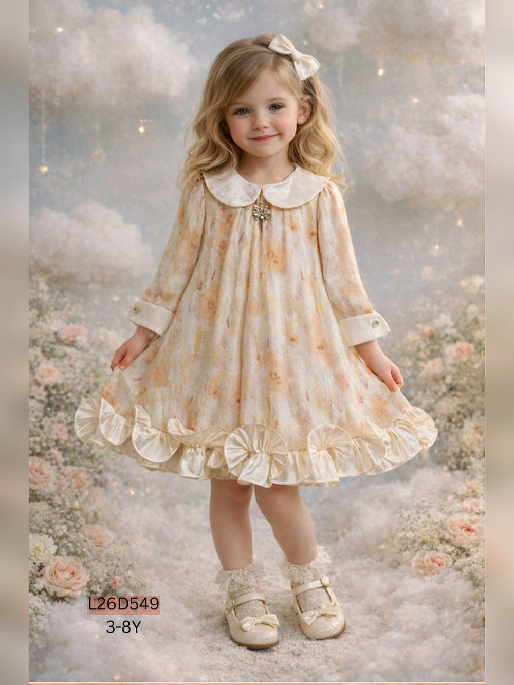 Ivory Floral Dress - Fabulla Fashion