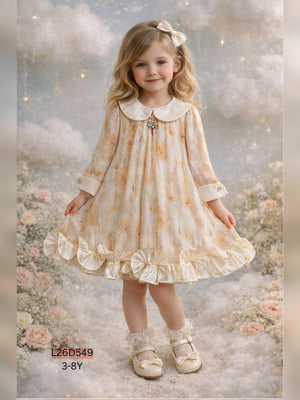 Ivory Floral Dress - Fabulla Fashion