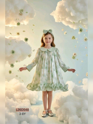 Ivory Floral Dress - Fabulla Fashion