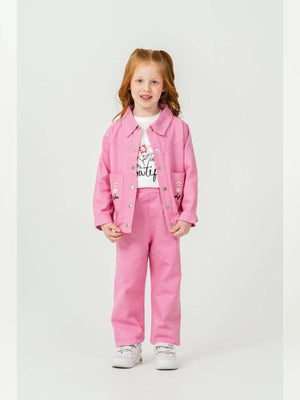 Pink Blazer and Trouser Set - Fabulla Fashion