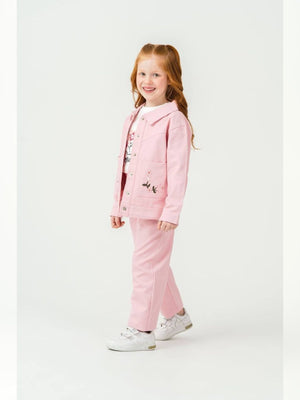 Pink Blazer and Trouser Set - Fabulla Fashion