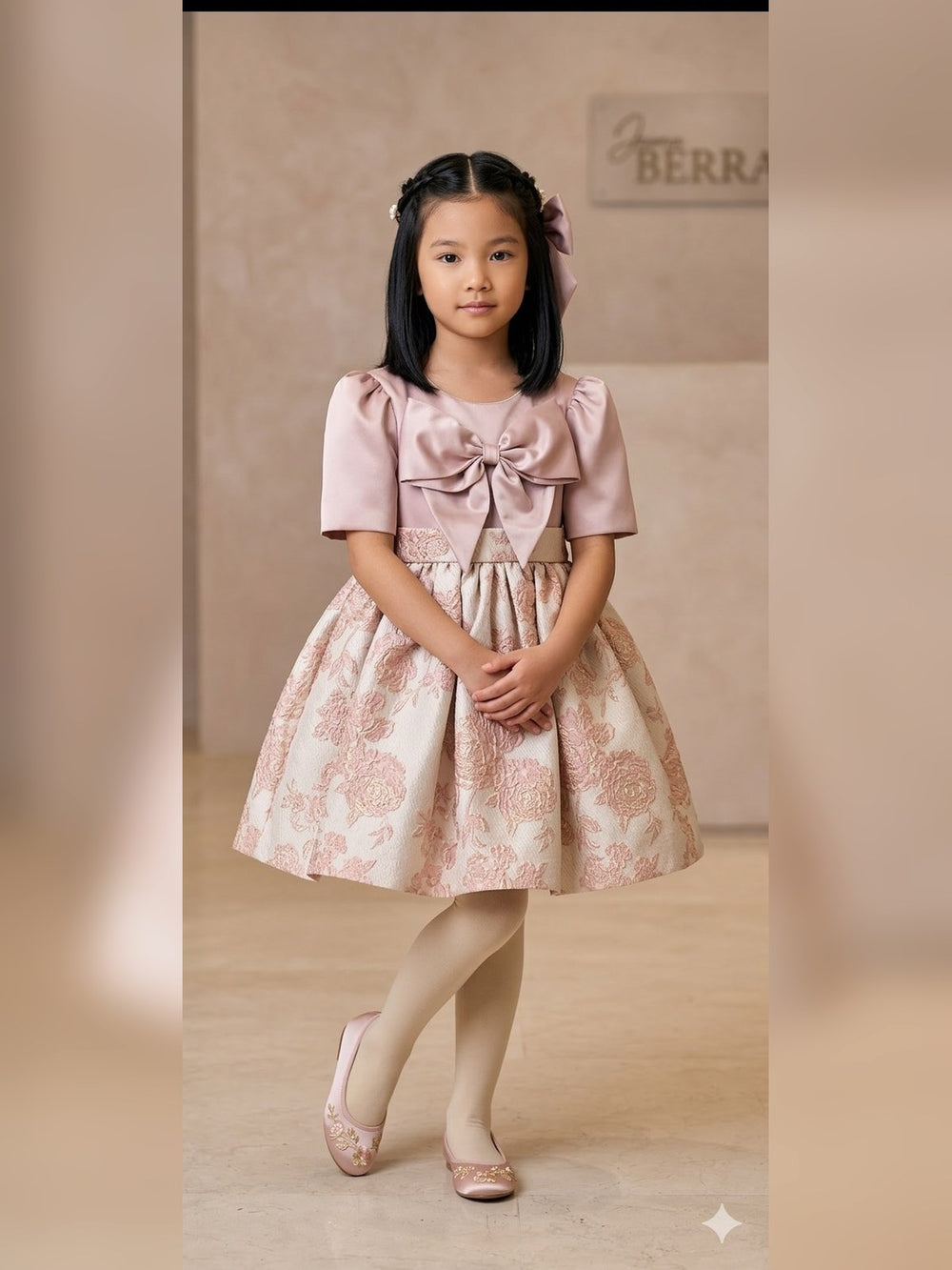 Pink Floral Occasion Dress - Fabulla Fashion
