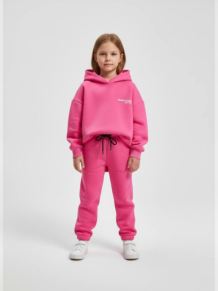 Pink Hoodie and Jogger Set - Fabulla Fashion