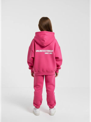 Pink Hoodie and Jogger Set - Fabulla Fashion