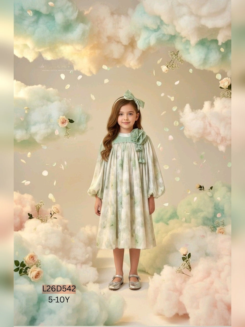 Sage Floral Dress - Fabulla Fashion