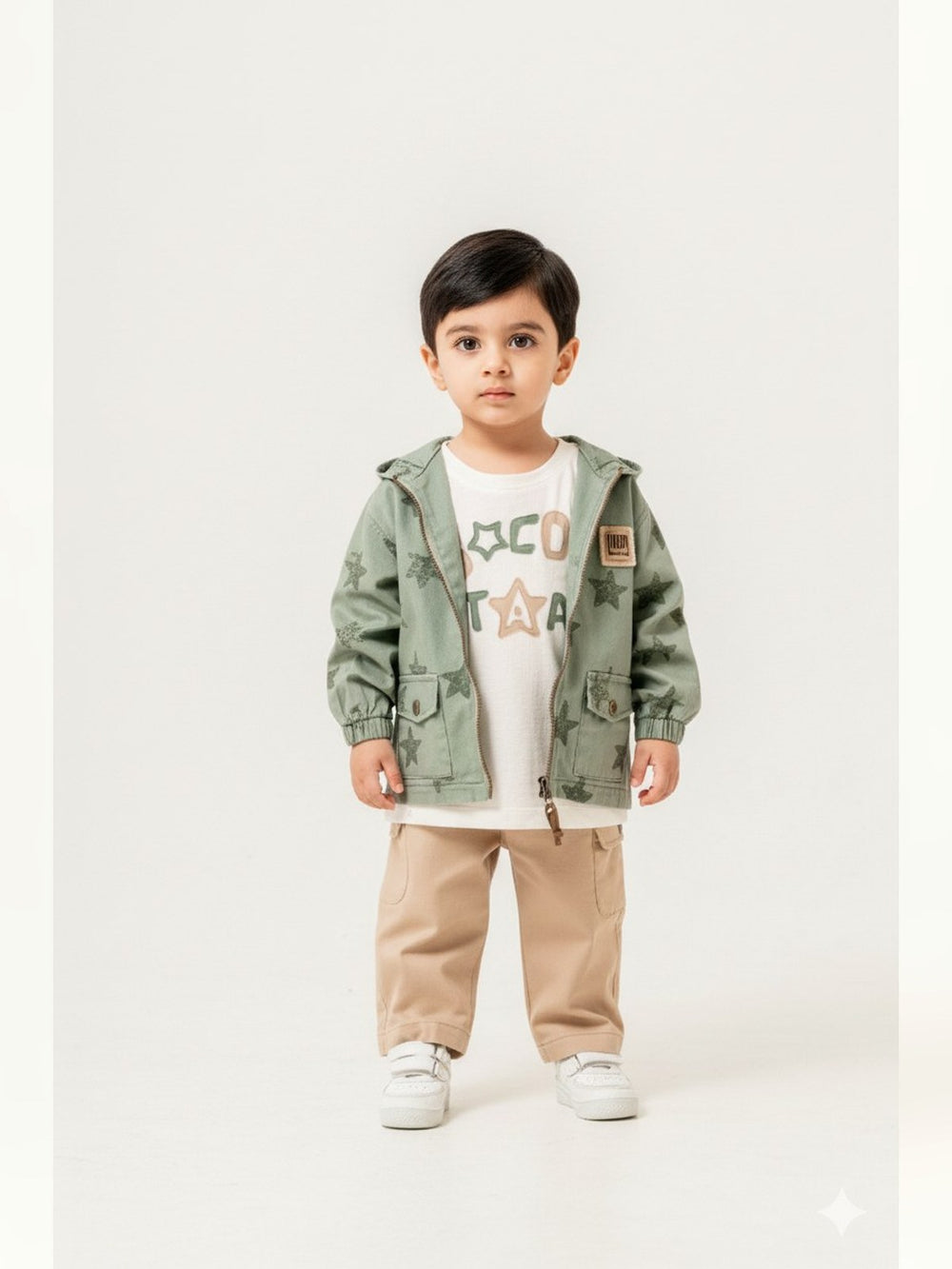 Sage Jacket and Cream Set - Fabulla Fashion