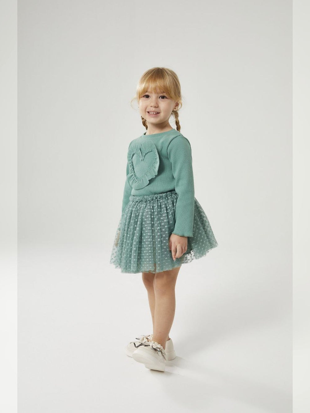 Sage Knit and Tulle Set - Fabulla Fashion