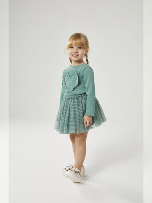 Sage Knit and Tulle Set - Fabulla Fashion