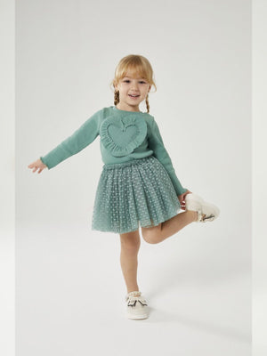 Sage Knit and Tulle Set - Fabulla Fashion