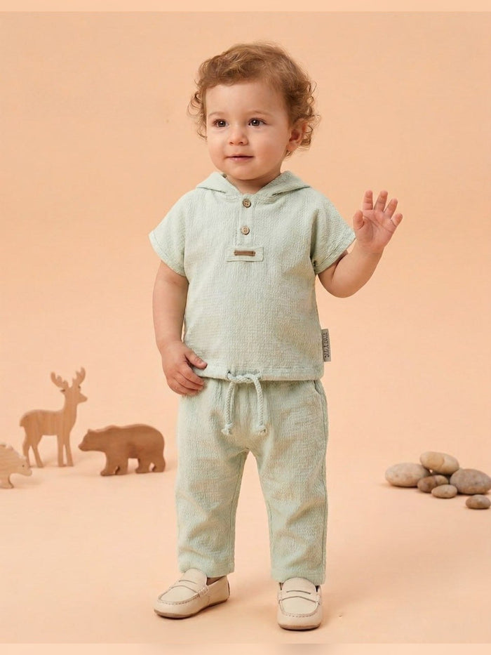 Sage Linen Baby Set - Fabulla Fashion