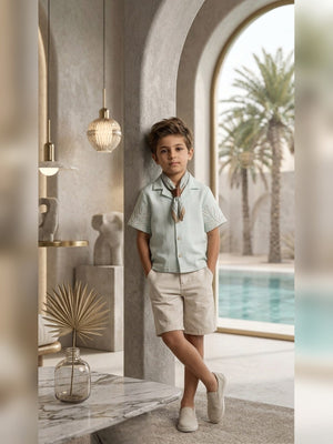 Sage Shirt and Shorts Set - Fabulla Fashion