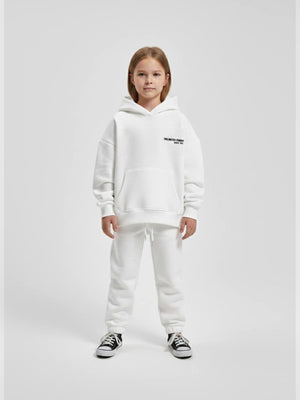 White Hoodie and Jogger Set - Fabulla Fashion