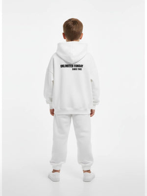 White Hoodie and Jogger Set - Fabulla Fashion